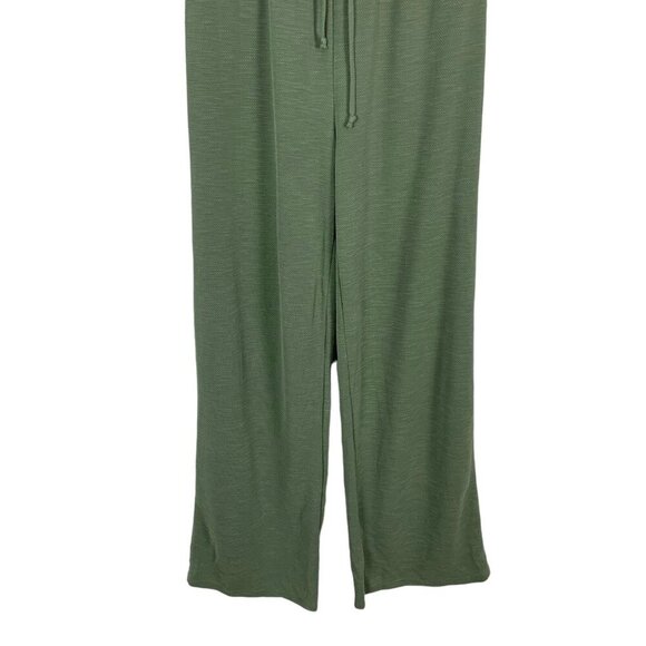 Dee Elly Green Wide Leg Drawstring Waist Lounge Pants Small - Picture 3 of 7